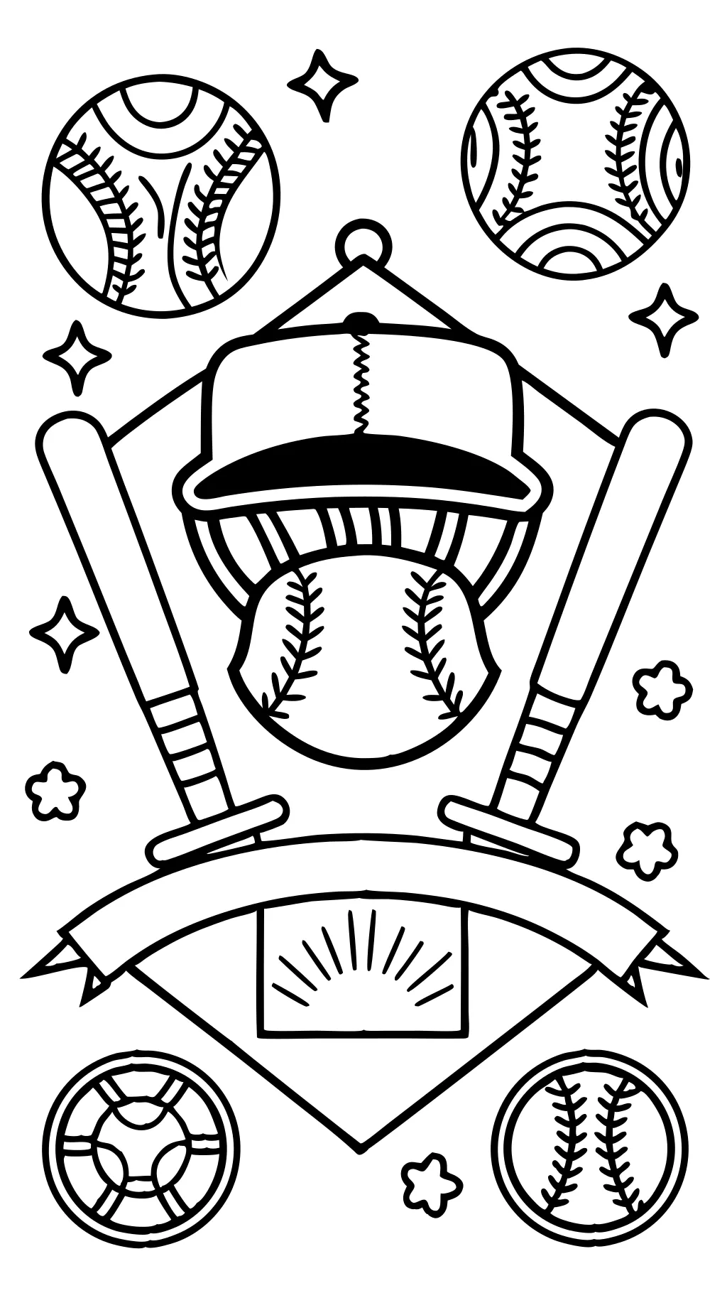 coloring pages for baseball